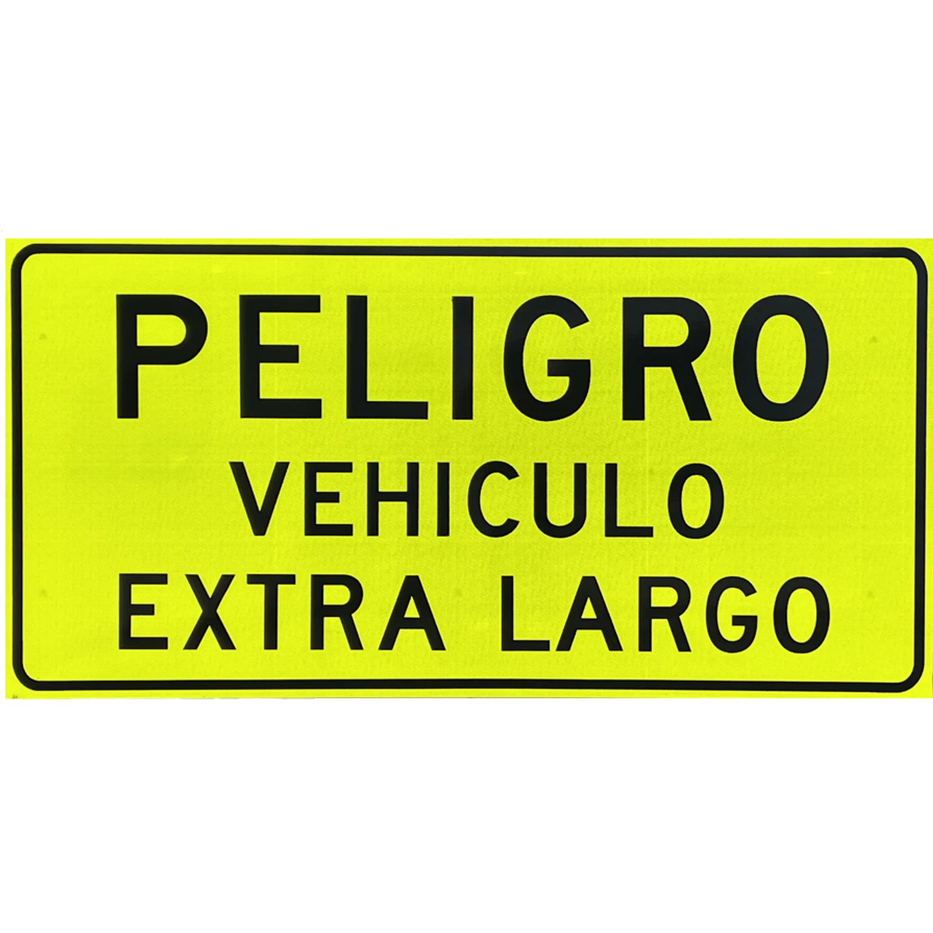 Aviso Vehiculo Extra Largo AVISO REFLECTICO GRADO DIAMANTE AMARILLO LIMON
